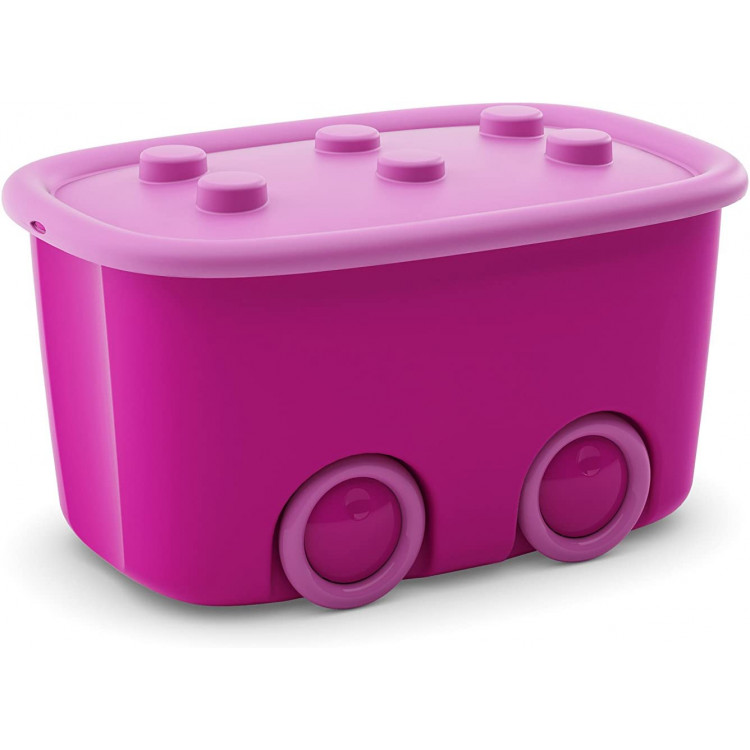 KIS FUNNY Box portagiochi con ruote rosa